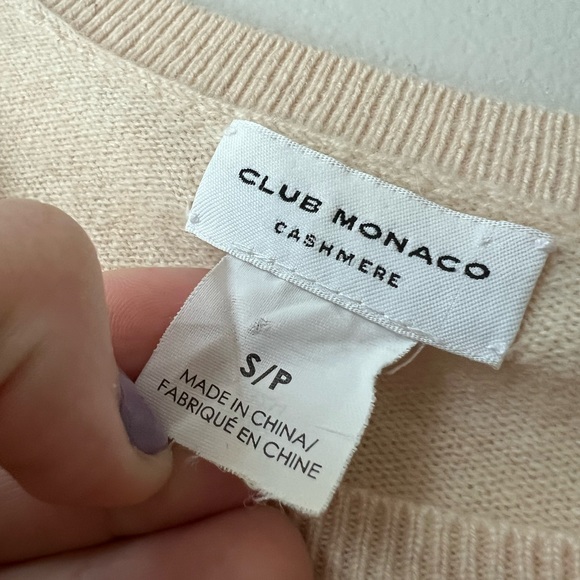 Club Monaco Cold-Shoulder Cashmere Sweater / Cream / US Ladies Small - Picture 3 of 7
